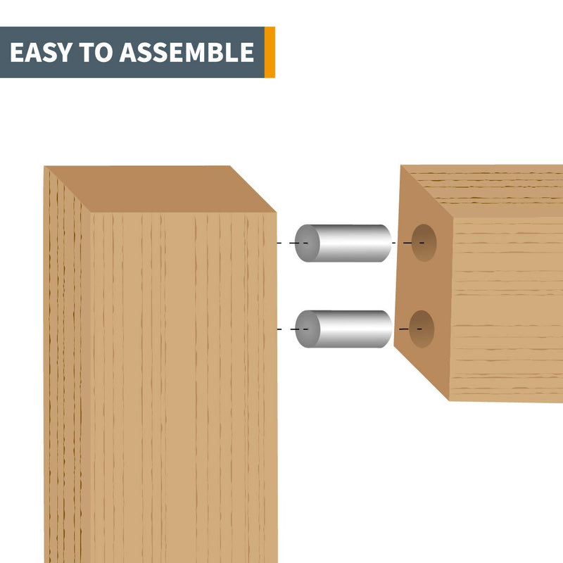  [AUSTRALIA] - POWERTEC 71145 Hardened Steel Dowel Pins 3/8-Inch, Heat Treated and Precisely Shaped for Accurate Alignment, 4 Pack, Silver, 3/8" x 3" Pins