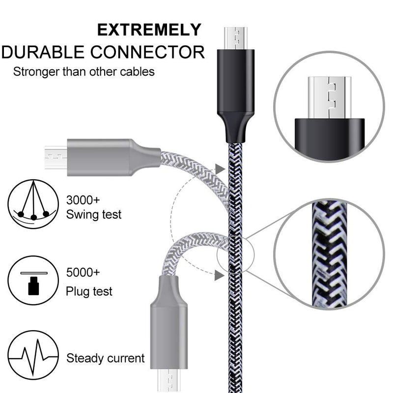  [AUSTRALIA] - Android Charger, Android Phone Charger Micro USB Charger Cord Fast Charging Cable 6 ft Long with Wall Charger Block Plug for Samsung Galaxy S6 S7 J3 J7 Note 5,LG Stylo 2 3 Plus,Tablet,Kindle Fire