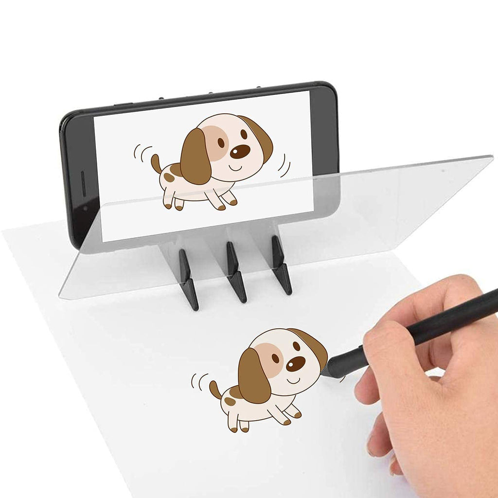  [AUSTRALIA] - DIY Drawing Tracing Pad, Acrylic Comic Reflection Drawing Optical Drawing Board, Mobile Phone Tablet Computer Projection Copying Station, Gift for Kids, Students, Sketching