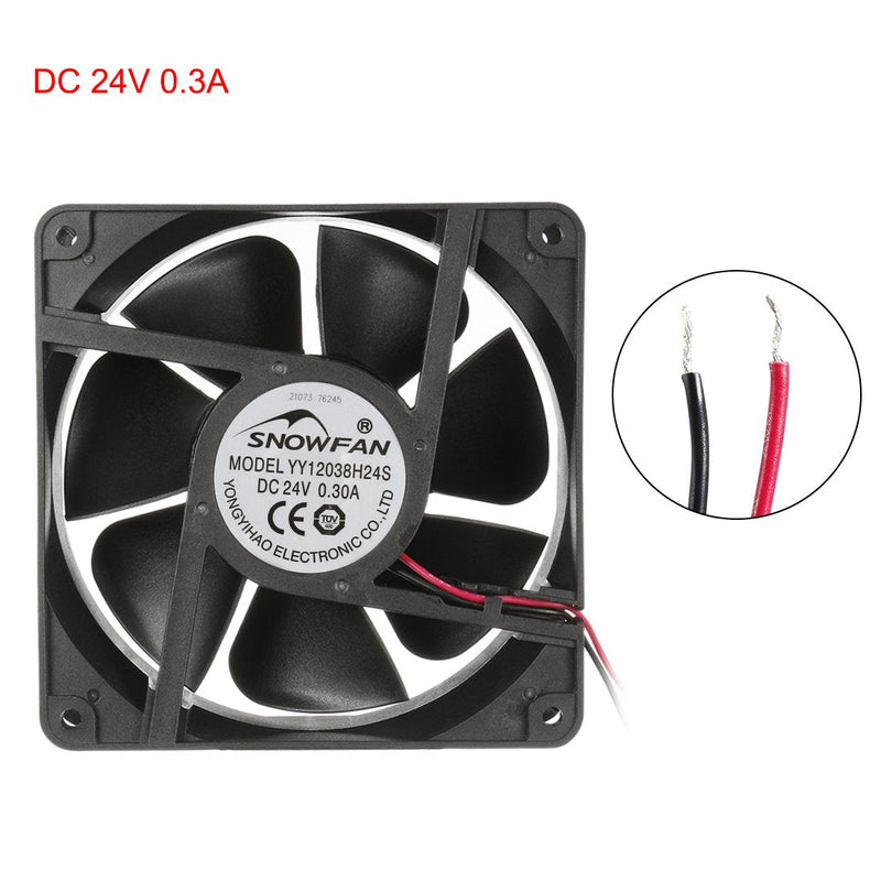  [AUSTRALIA] - uxcell 120mm x 38mm 24V DC 12cm Industrial Cooling Fan 115 CFM High Airflow Long Life Sleeve Bearing