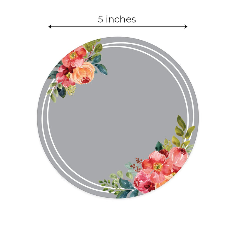  [AUSTRALIA] - Vibrant Floral Round Magnetic Locker Mirror/ 5" Diameter Stylish Locker Décor/Shatterproof Durable School Locker Accessory/Made in The USA