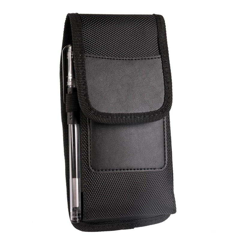  [AUSTRALIA] - Phone Holster for Belt, Rugged Nylon Belt Holster Case for iPhone 14 13 12 11 Pro Max 8 Plus,Galaxy S22+ S21 S20 Plus Men Premium Cell Phone Hip Carrier Belt Holder Pouch Case (Vertical) Vertical