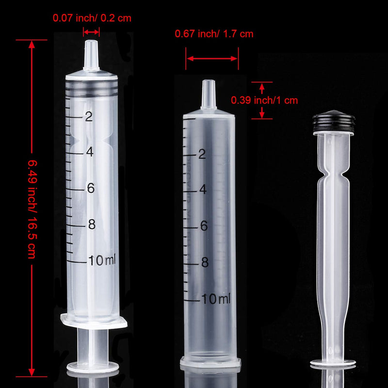  [AUSTRALIA] - 20 Packs Plastic Syringe with Measurement, Suitable for Measuring, Watering, Refilling (10 ml) 10 ml