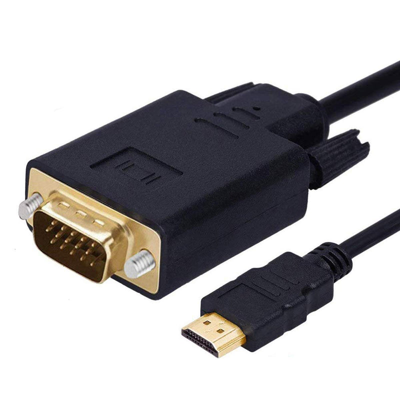  [AUSTRALIA] - HDMI to VGA Cable Gold-Plated 1080P HDMI Male to VGA Male Active Video Adapter Converter Cord (3 Feet/1 Meter) 3 Feet 1 Pack