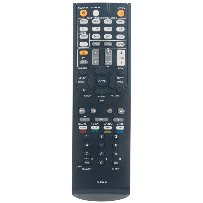  [AUSTRALIA] - RC-837M Replacement Remote Control fit for Onkyo AV Receiver TX-NR616 TX-NR616B TX-NR616S TX-NR616(B)/(S)