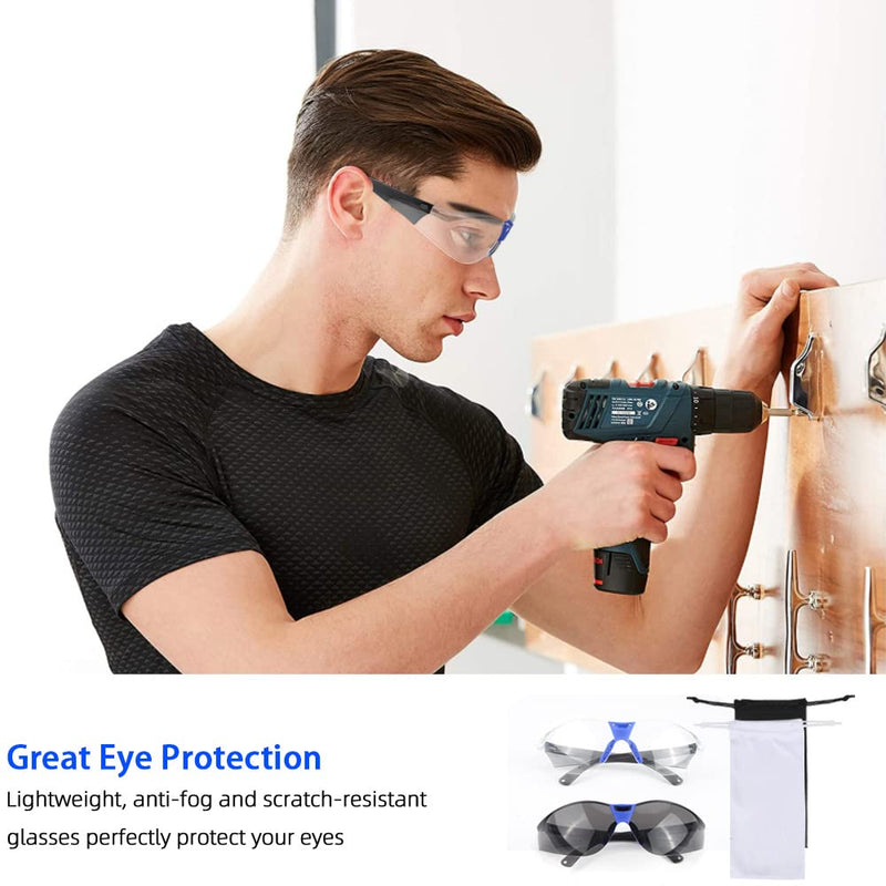  [AUSTRALIA] - Shooting range ear protection including shooting ear protection earmuffs, safety glasses, earplugs, gun glasses, storage case Black-blue