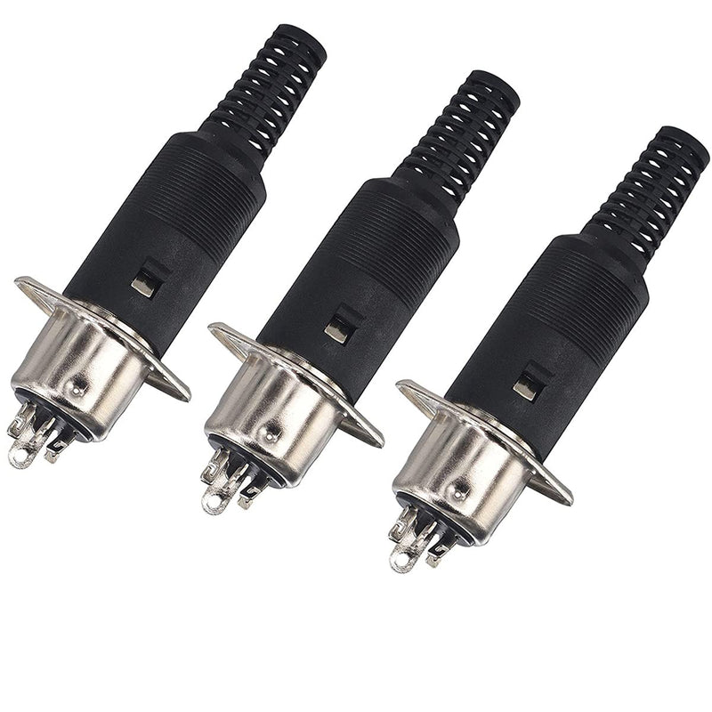  [AUSTRALIA] - jing 7 Pin DIN Male Plug Female Adapter Socket Panel Mount Chassis Audio AV Solder 7 pin din Connector 3 Sets