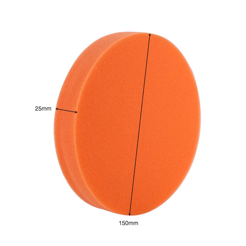  [AUSTRALIA] - Car Polishing Pads, 10Pcs 6"(150mm) Sponge Polishing Buffing Waxing Pad Kit Tool For Car Polisher Buffer Orange