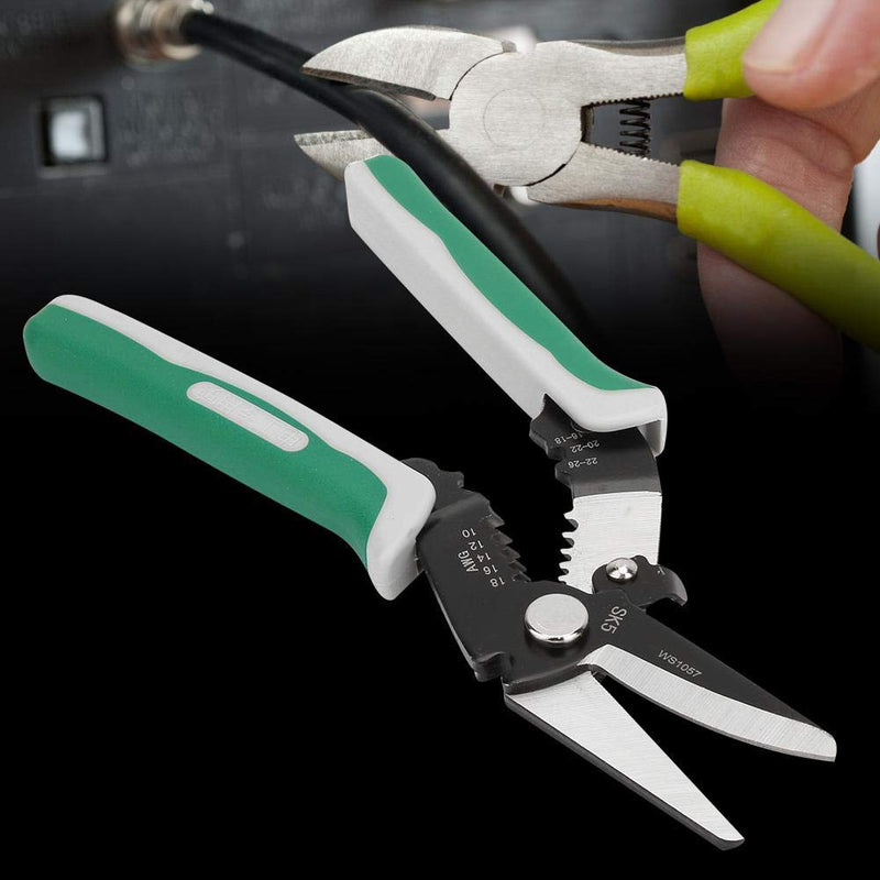  [AUSTRALIA] - High-carbon Steel Multifunctional Bending Cable Wire Stripper Stripping Crimping Pliers Electrician Scissors Hand Tool