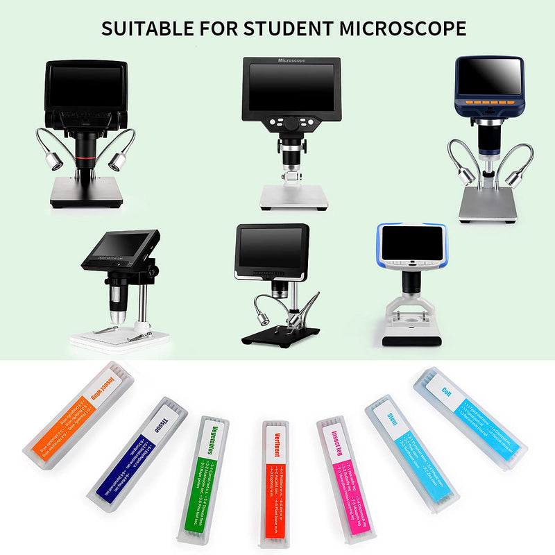  [AUSTRALIA] - Prepared Microscope Slide Set, Amoper 35 PCS Lab Collection Glass Specimens with Animal Plants Biology Sample for Basic Biological Science Education