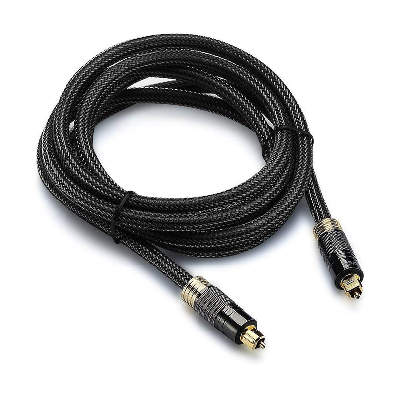 FosPower (3 Feet) 24K Gold Plated Toslink Digital Optical Audio Cable (S/PDIF) - [Zero RFI & EMI Interference] Metal Connectors & Ultra Durable Nylon Braided Jacket 03 FT / 91 CM - LeoForward Australia