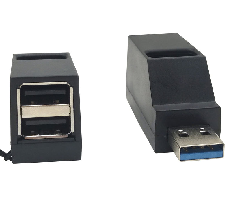 3-Port USB 3.0 Hub, Traodin USB 3.0/2.0 Data Hub Splitter Portable for PC, Laptop(Black,1pcs) - LeoForward Australia