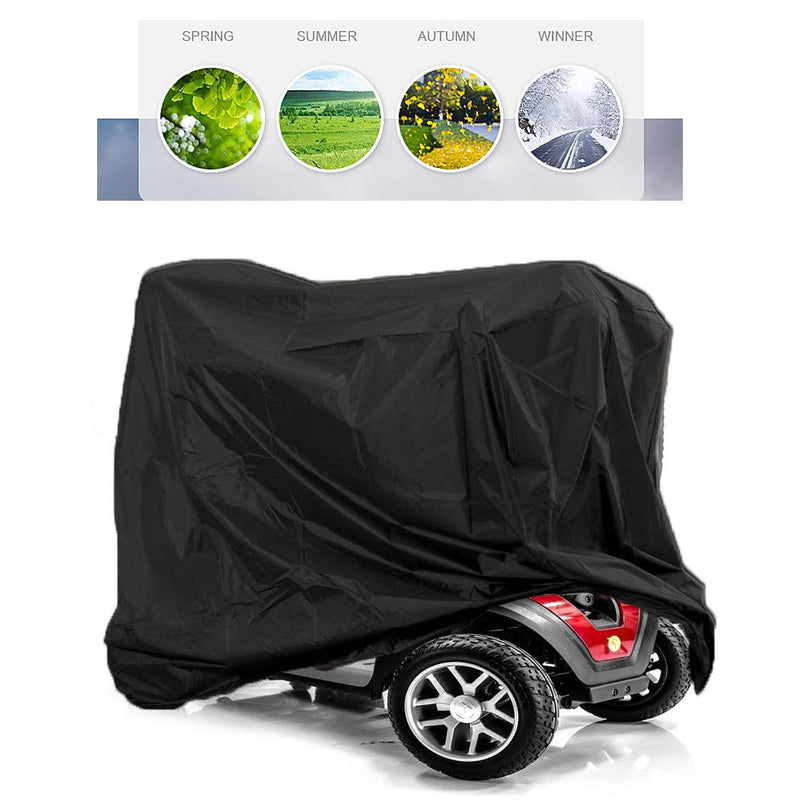  [AUSTRALIA] - Sqodok Mobility Scooter Storage Cover, Wheelchair Cover Waterproof for Travel Lightweight Electric Chair Cover Rain Protector from Dust Dirt Snow Rain Sun Rays - 55 x 26 x 36 inch (L x W x H)