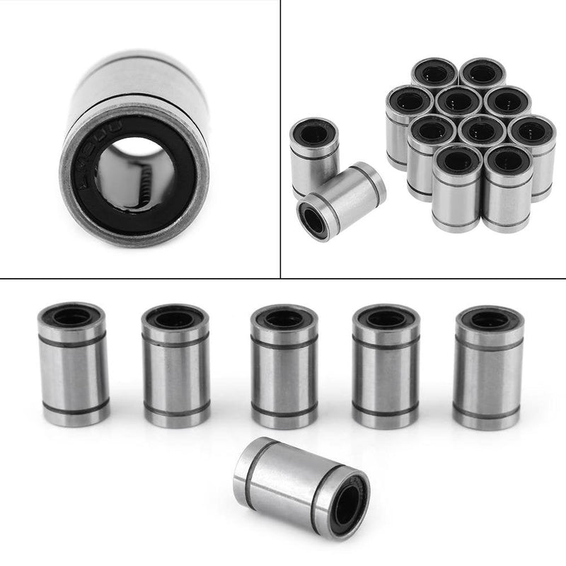  [AUSTRALIA] - 12Pcs LM8UU 8mm Linear Bearings 8 x 15 x 24mm CNC Linear Motion Ball Bearing Bushing Double Side Rubber Sealed for 3 Dimensional Printer CNC Parts