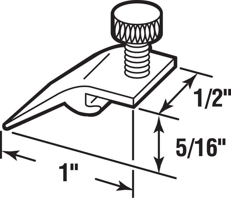  [AUSTRALIA] - Prime-Line Products T 8726 Self Locking 5/16-Inch Storm Door Panel Clips with Screws Aluminum,(Pack of 8)