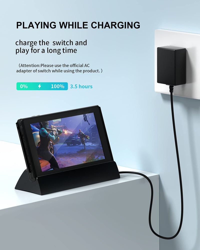  [AUSTRALIA] - binbok Switch Dock, Portable TV Docking Station for Switch, Charging Stand, Replacement Compatible with Official Switch Dock, Compact Switch to HDMI Adapter with USB 3.0 2.0 Port (Black) Black