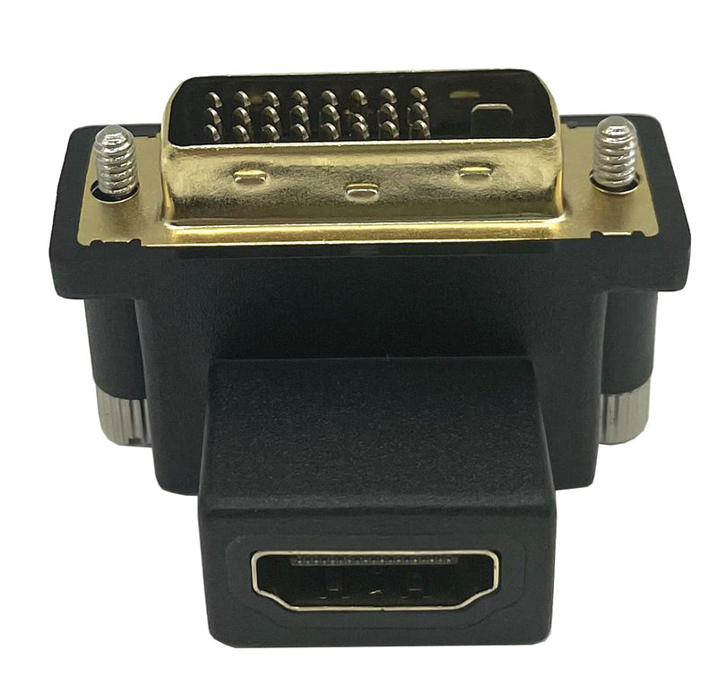  [AUSTRALIA] - Dafensoy Up Angled 90 Degree DVI to HDMI Adapter, Gilded DVI Male to HDMI Female, for Computer & HDTV & Graphics Card,Projector