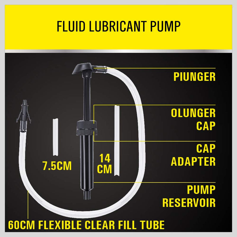 SEDY Lubricant Fluid Transfer Pump for Gallon Bottles and Wide Mouth Quart Bottles Hand Transfer Gear Oil, Transmission and Differential Fluid with 3rd Hand Adapter to Secure Fill Tube While Pumping - LeoForward Australia