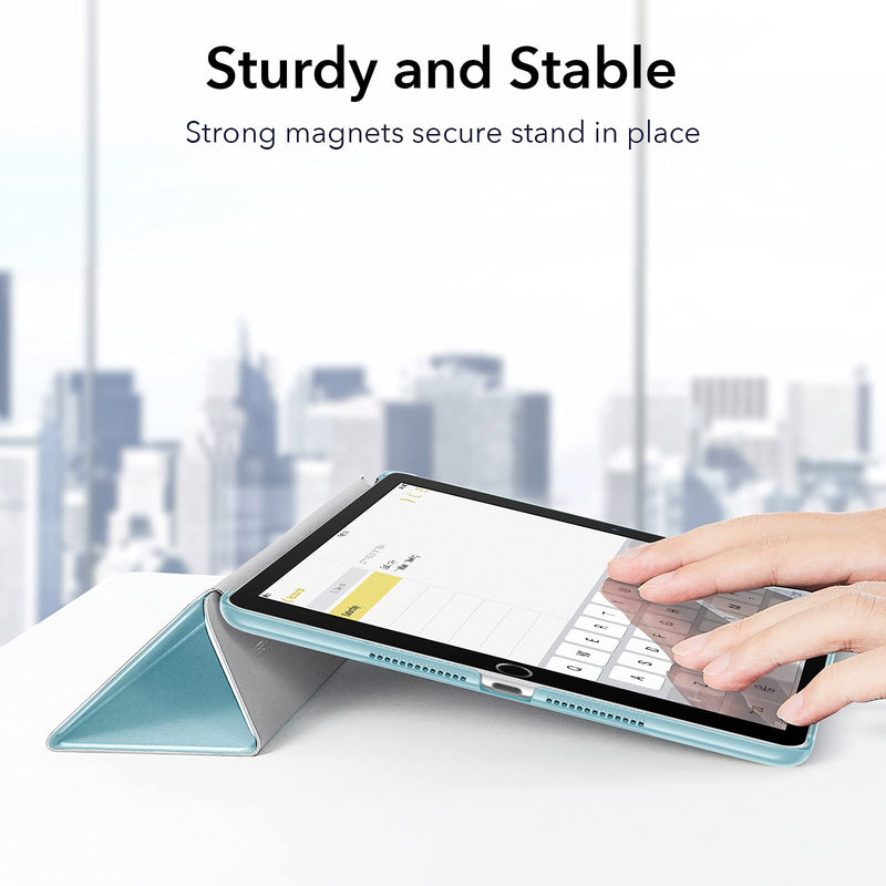  [AUSTRALIA] - ESR Trifold Case Compatible with iPad 9th Generation 2021, 8th Generation 2020, 7th Generation 2019, Auto Sleep/Wake, Lightweight Hard Case, Trifold Stand, Ascend Series, Light Blue Sky Blue