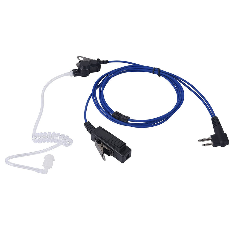  [AUSTRALIA] - 2 Pin Prong M1 Earpiece with Mic Acoustic Tube Surveillance Blue Headset for Motorola bpr40 CLS 1110 1410 cp200 cp200d cp185 dlr1060 dtr700 rdm2070d rmu2040 rmu2080d bc300d dt 550 Walkie Talkie Radio