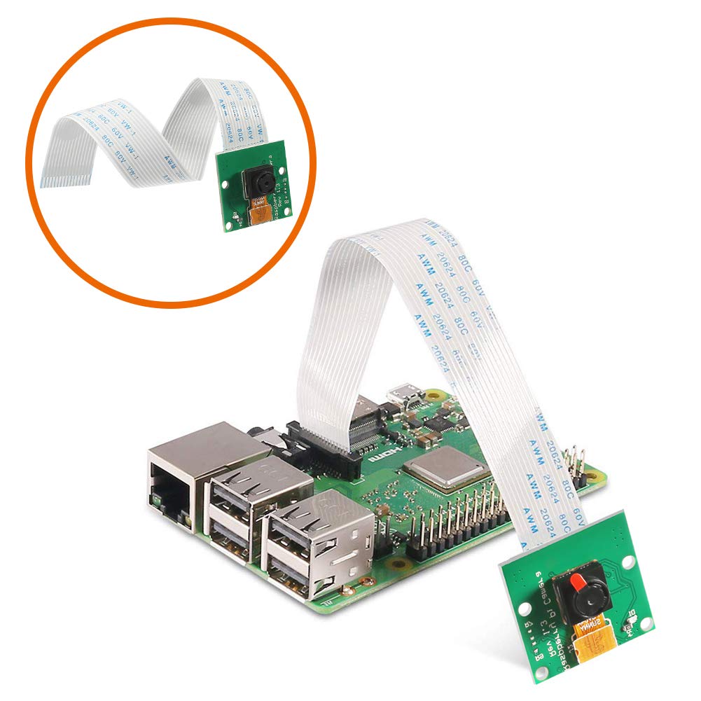  [AUSTRALIA] - Aokin Raspberry Pi Camera Module 5MP 1080p OV5647 Sensor Video Webcam Compatible with 6inch 15Pin Ribbon Cable for Raspberry Pi Model A/B/B+,Pi 2 and Raspberry Pi 2.3,3B+ and Pi 4 Style #1