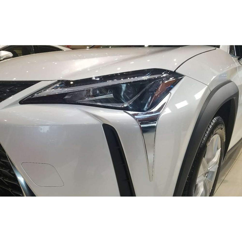 Beautost Fit for Lexus UX 200 250h UX200 UX250h 2019 2020 Headlight Front Light Lamp Cover Molding Trims Chrome - LeoForward Australia