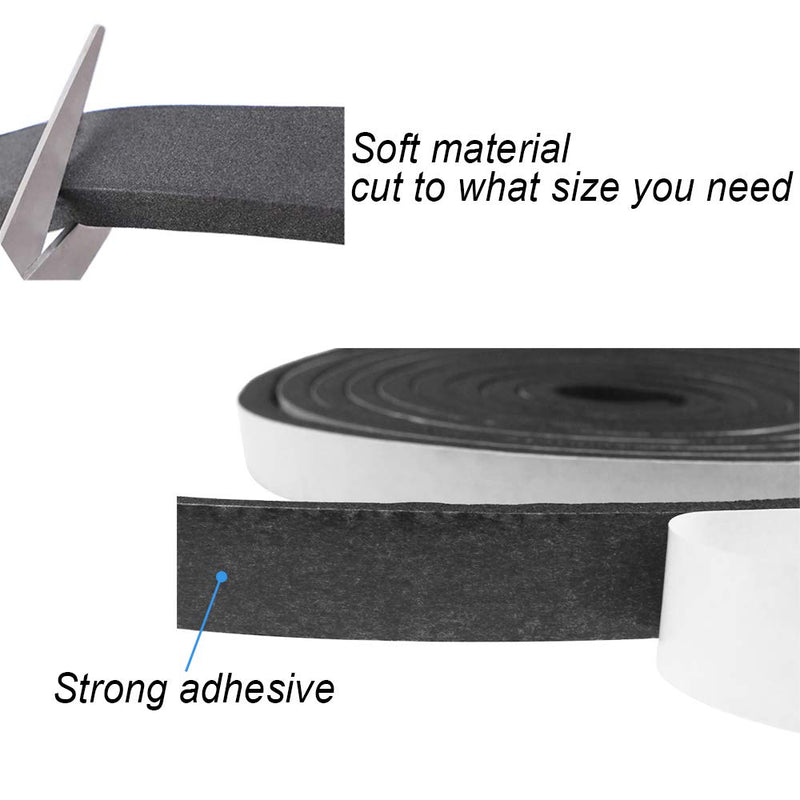  [AUSTRALIA] - Foam Insulation Tape, Weather Stripping Door Seal Strip for Doors and Windows,Sliding Door,Sound Proof Soundproofing Door Seal,Weatherstrip,Air Conditioning Seal Strip (1/2In x 1/4In x 33Ft) 1/2In x 1/4In x 33Ft