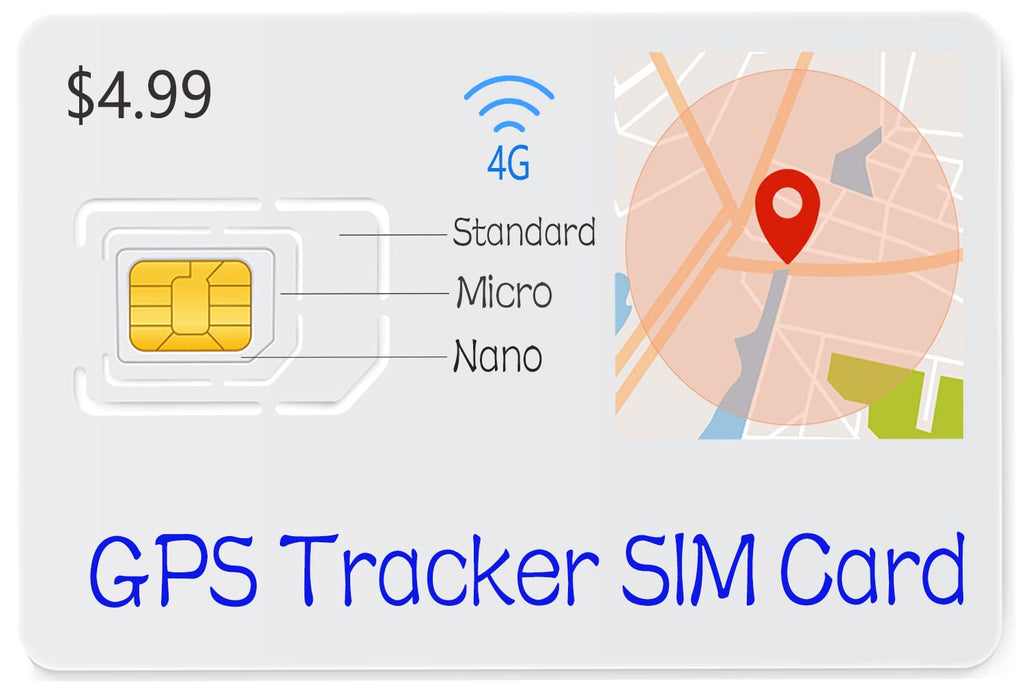  [AUSTRALIA] - 4G LTE SIM Card for GPS Tracker-No Activation/No Contract- Roaming in Us Canada and Mexico for Kids Senior Pet Car（Prepayment Required, no Subscription） Prepaid top-up required