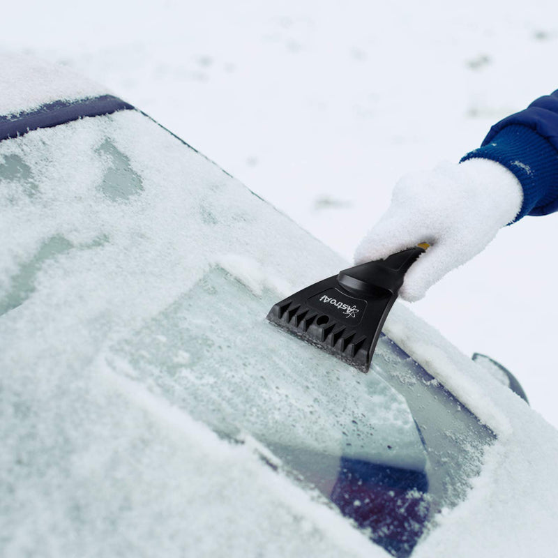  [AUSTRALIA] - AstroAI 2 Pack 27” Snow Brush and Detachable Deluxe Ice Scraper with Ergonomic Foam Grip for Cars (Heavy Duty ABS, PVC Brush)
