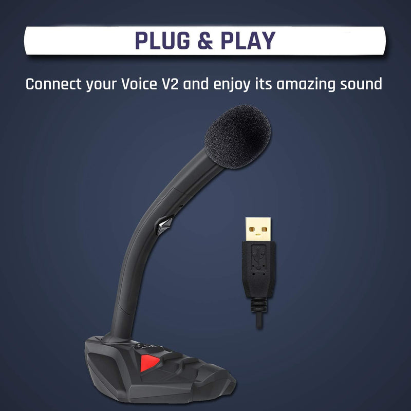  [AUSTRALIA] - KLIM Voice V2 + Gaming Microphone USB + New 2022 + Best Sound Quality + Ideal for Gaming, Recording, Speech Recognition, Streaming, YouTube Podcast + PC Microphone Compatible Mac PS4 Mic + Red Matte Red
