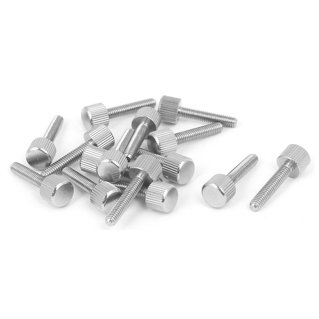  [AUSTRALIA] - uxcell Computer PC Case M4 x 20mm Stainless Steel Flat Head Knurled Thumb Screw 15pcs