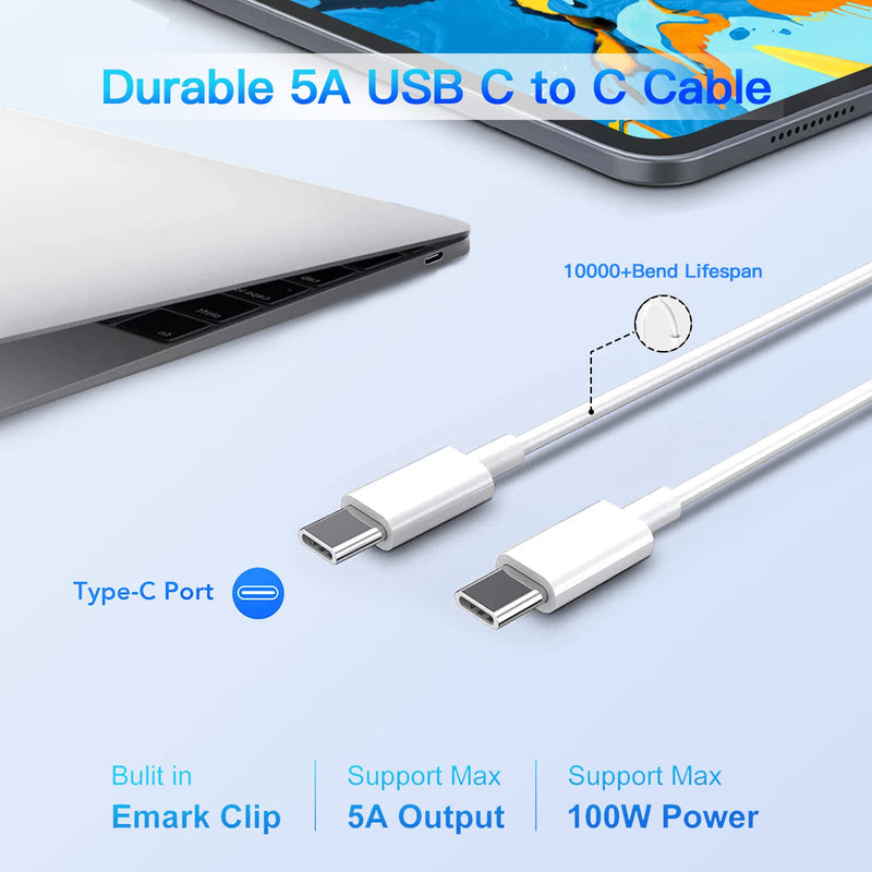  [AUSTRALIA] - Mac Book Pro Charger, 100W USB-C GAN III Fast Charger Power Adapter Compatible with MacBook Pro 16/15/14/13Inch, MacBook Air 13, iPad Pro 2021/2020/2019/2018, and All USB C Device, LED Indicator