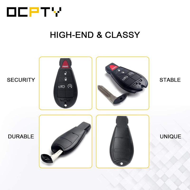 OCPTY 2 X Flip Key Entry Remote Control Key Fob Transmitter Replacement for Chrysler for Dodge for jeep 56046639AD 5 Buttons 433Mhz - LeoForward Australia