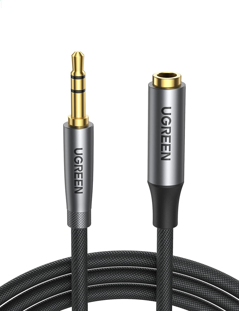  [AUSTRALIA] - UGREEN Headphone Extension Cable Hi-Fi Stereo 3.5mm Extension Gold Plated Jack Extender Aux Cord Compatible with TV Car Phone Laptop MacBook PC iPad PS4 Speaker Headset Amplifier Soundbar, 10FT