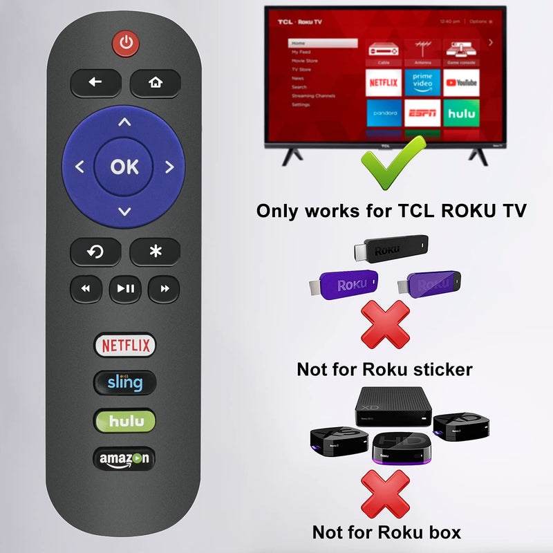 RC280 Remote Replacement fit for TCL Roku Smart TV 40S325 43S325 49S325 32S325 50S425 50S425 55S425 65S425 75S425 4 Series 32S305 28S305 40S305 43S305 43S305 32S327 55S405 43S405 49S405 65S405 32S335 - LeoForward Australia