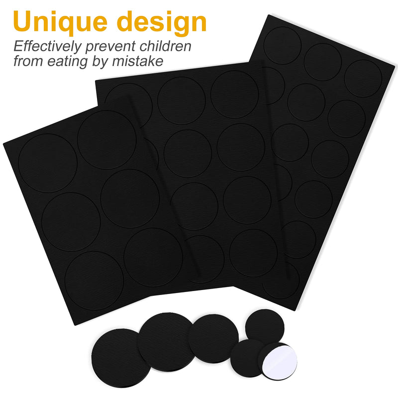  [AUSTRALIA] - 72 Pieces Craft Magnets Glass Ceramic Ferrite Magnet with Adhesive Backing and Transparent Clear Glass Cabochons for DIY Craft Fridge Refrigerator Magnets Pendants(Round,0.8 Inch, 1 Inch, 1.2 Inch)