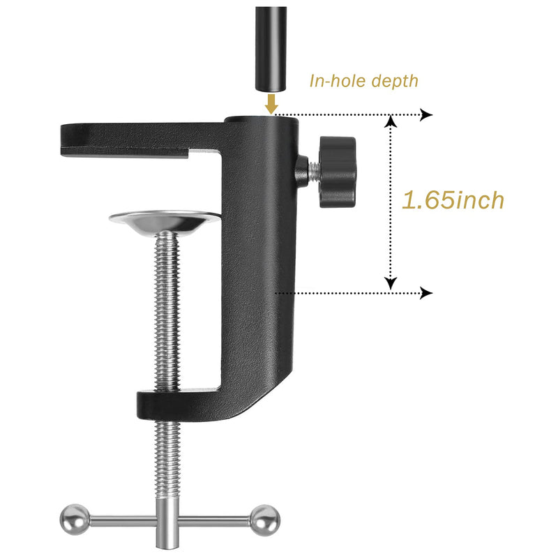  [AUSTRALIA] - Metal Desk Clamp For Microphone Suspension Boom Scissor Arm Stand Holder with Adjustable Screw by SUNMON