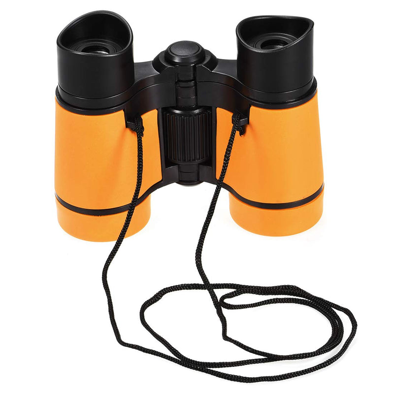  [AUSTRALIA] - uxcell Binoculars 4X30 Compact Foldable Binoculars Shock Proof Orange with Neck Strap for Bird Watching Hiking Camping