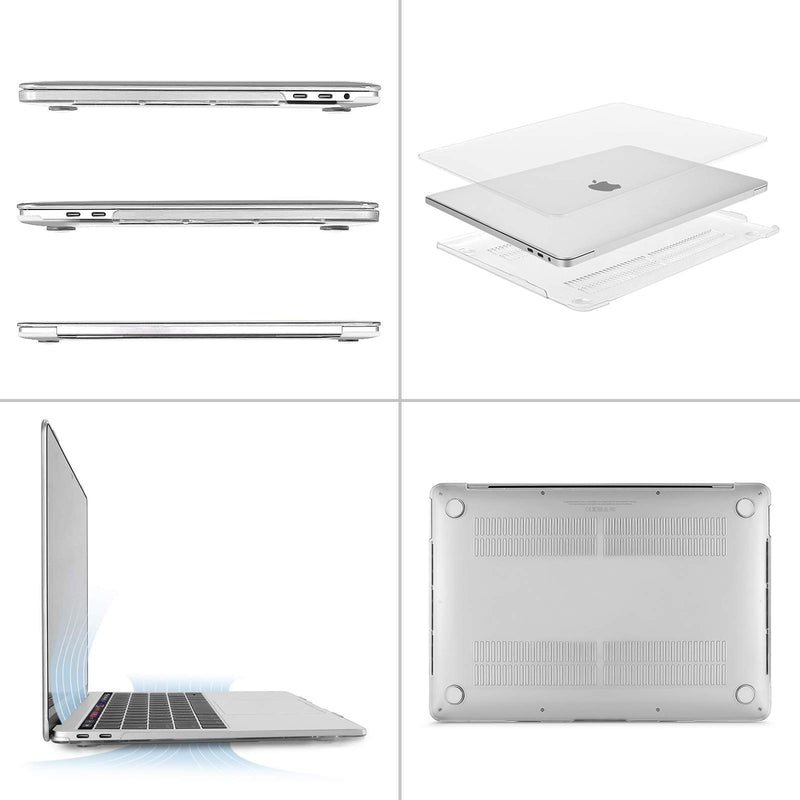  [AUSTRALIA] - MOSISO Compatible with MacBook Pro 13 inch Case 2016-2020 Release A2338 M1 A2289 A2251 A2159 A1989 A1706 A1708, Plastic Hard Shell Case&Keyboard Cover Skin&Screen Protector&Storage Bag, Crystal Clear