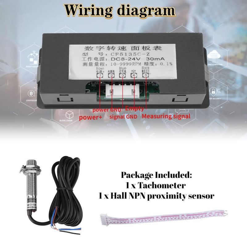  [AUSTRALIA] - Digital LED Tachometer 4, Electronic Components Other Sensors + Proximity Sensor Hall Sensor, NPN Red / Blue (Blue)