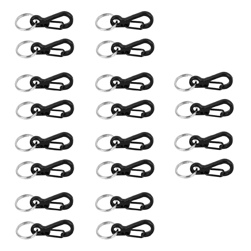 [AUSTRALIA] - Foto&Tech Small Quick Release Adapter Clip for Camera with Round Lugs for Camera Strap, 33lb Breaking Force (10 Set, Black) 10 Pieces