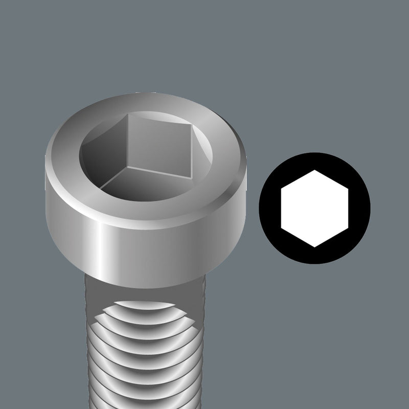  [AUSTRALIA] - Wera 05118066001 2054 Screwdriver for Hexagon Socket Screws for Electronic Applications, Hex-Plus, 1.5 mm x 60 mm 1.5mm x 60mm