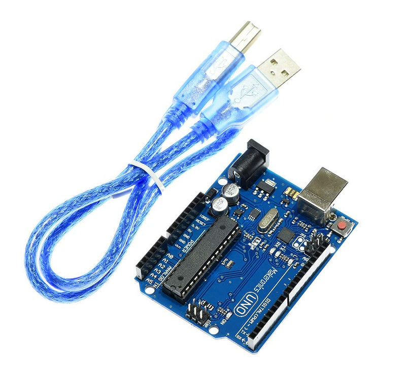  [AUSTRALIA] - Makeronics Microcontroller Board and RAB 7-in-1 Breadboard Holder with USB Cable Compatible with UNO R3 Board ATmega328P and Arduino IDE