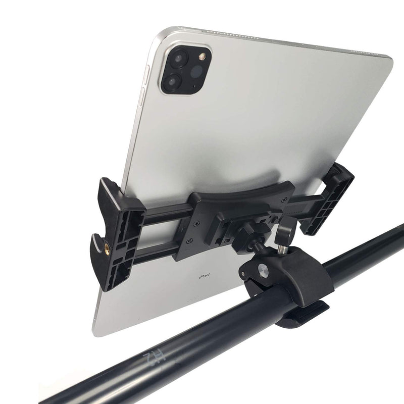  [AUSTRALIA] - Atoptek Ipad Mount Tablet Holder Stand Clamp for Exercise Bicycle Stationary Bike Treadmill Peloton Elliptical for iPad Pro 12.9 11 10.5 Air Mini Galaxy Tab, 3.5 to 13.5in Phone Tablets