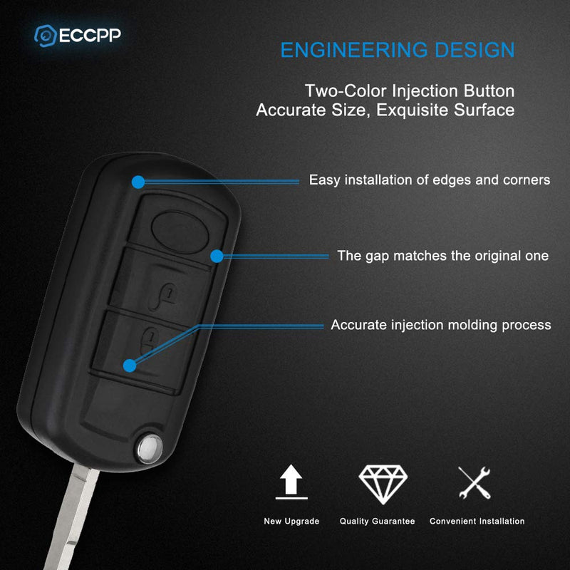  [AUSTRALIA] - ECCPP Replacement Uncut 315MHz Keyless Entry Remote Flip Key Fob fit for Land Rover Discovery/ LR3/ Range Rover/Range Rover Sport (Pack of 1)