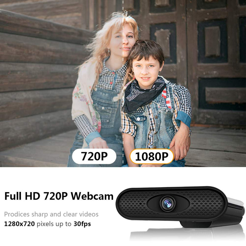  [AUSTRALIA] - Webcam with Microphone, LFS 1080P HD Streaming USB Computer Webcam 65 inch Long Cable Manual Focus Noise Reduction [Plug and Play] [30fps] for PC Video Conferencing/Calling, Laptop/Desktop Mac