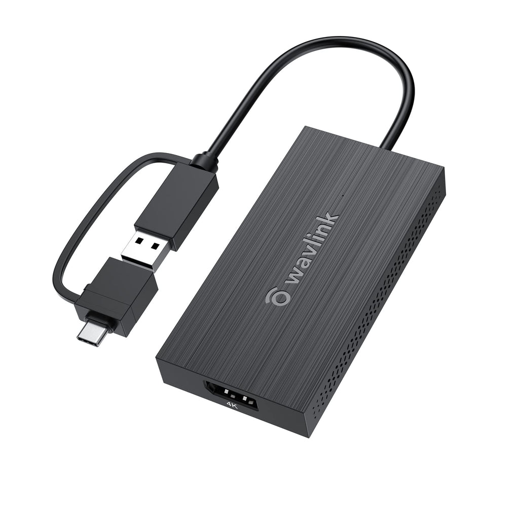  [AUSTRALIA] - WAVLINK USB 3.0 to DisplayPort 4K Display Adapter for Home Office - USB A or USB C to DP-Based Monitor,Thunderbolt 4/3 for Windows,Mac OS,and More.
