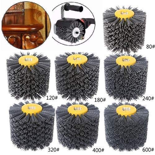  [AUSTRALIA] - SIGNI Abrasive Nylon Drawing Wheel Drum Burnishing Polishing Brush for wooden furniture floor polishing 120X100mm 80 Grit 1pack 80#