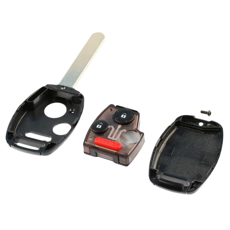  [AUSTRALIA] - Key Fob Keyless Entry Remote Shell Case & Pad fits Honda Fit Odyssey Pilot Ridgeline (CWTWB1U545, OUCG8D-380H-A) h-slot-3b-gut-case