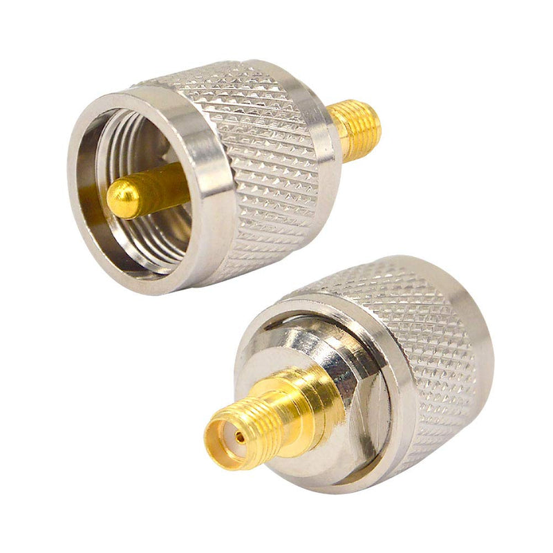  [AUSTRALIA] - onelinkmore Ham Radio Antenna Adapter UHF Male to SMA Female RF Coaxial Adapter UHF PL-259 PL259 Connector to SMA Coax Connector for Amateur CB Radio Antennas Broadcast Radios WiFi HT Radio Antenna Cable Pack of 2
